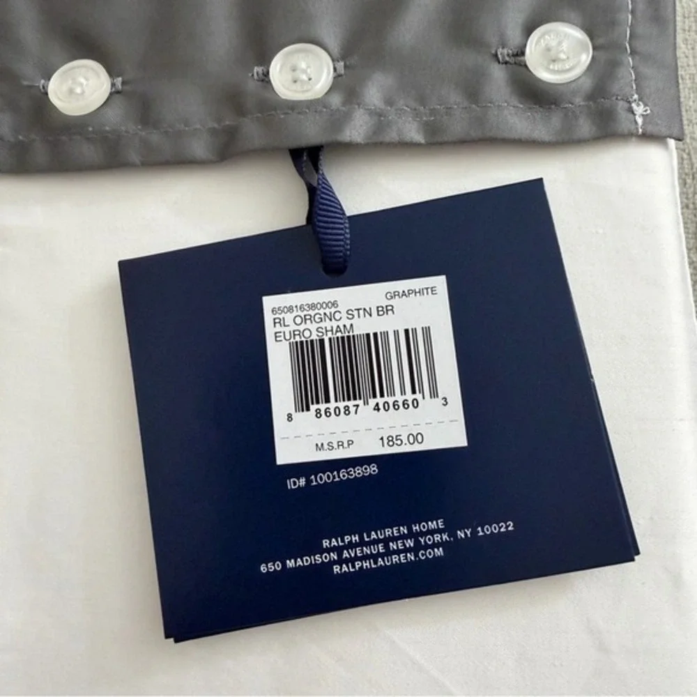 Ralph Lauren Home Organic Sateen Border European Sham 26